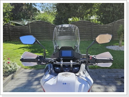 Die hohe Hondascheibe mit allen Abweisern. Ob's das bringt?